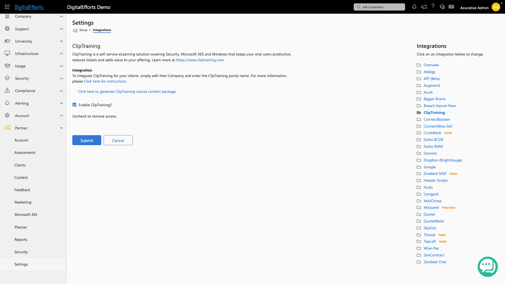 ClipTraining AddOn Module